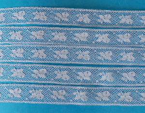 French Val Cotton Insertion Lace 9858 White 5/8''